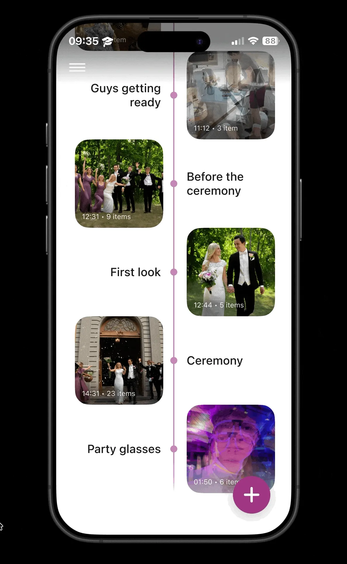 Moments app - add media to a momonent