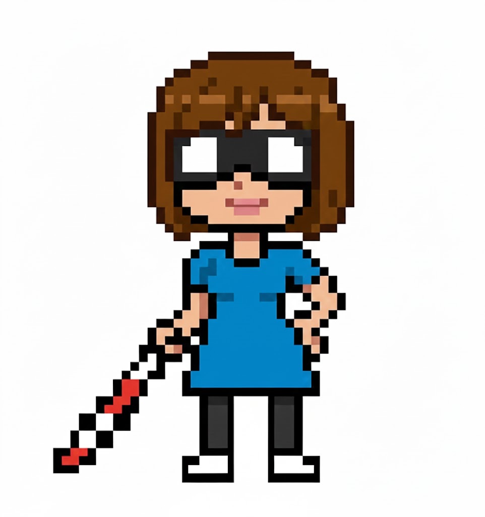 Illustration of a visually impaired person