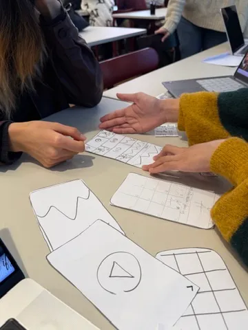 Paper prototype testing