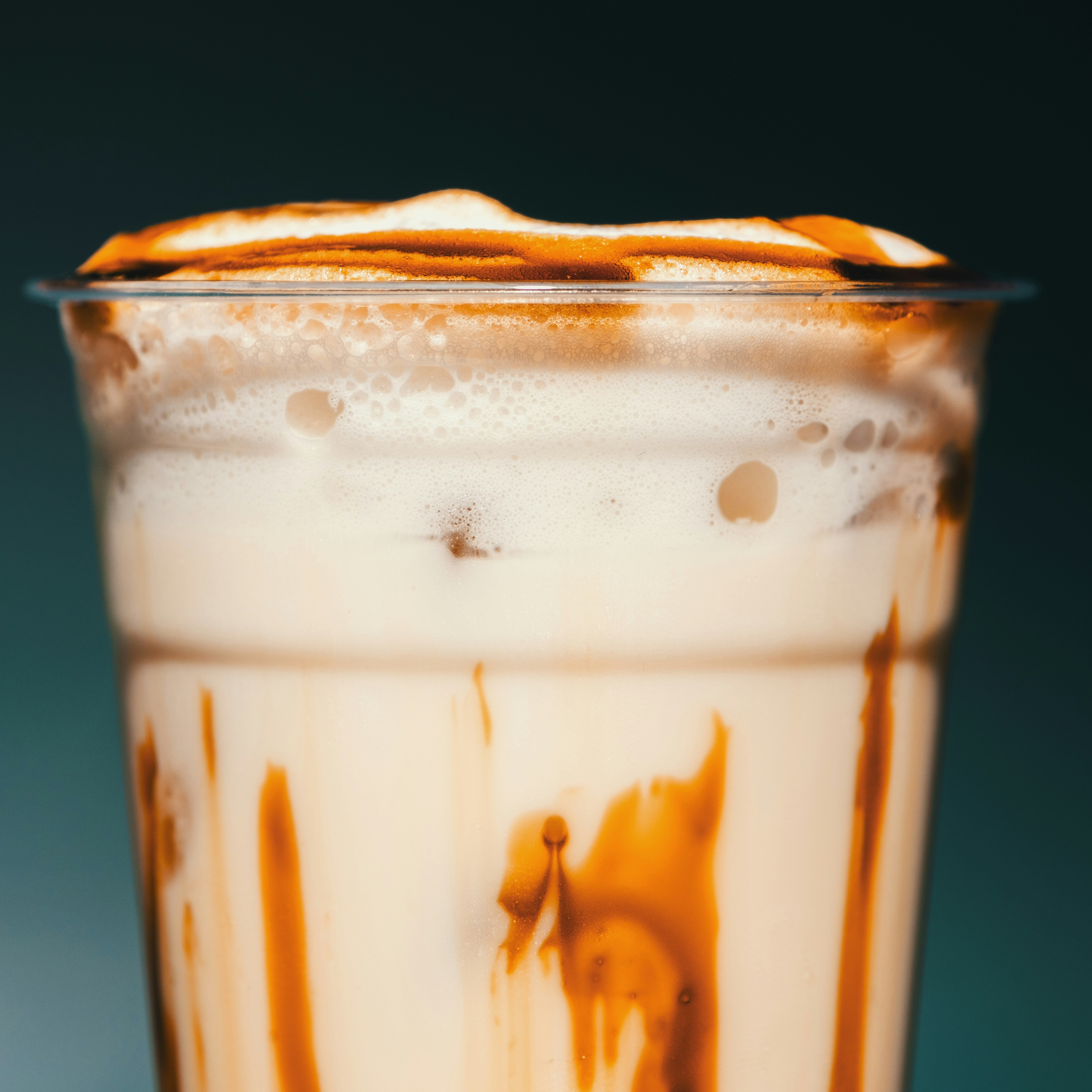 Boba tea cups on a table