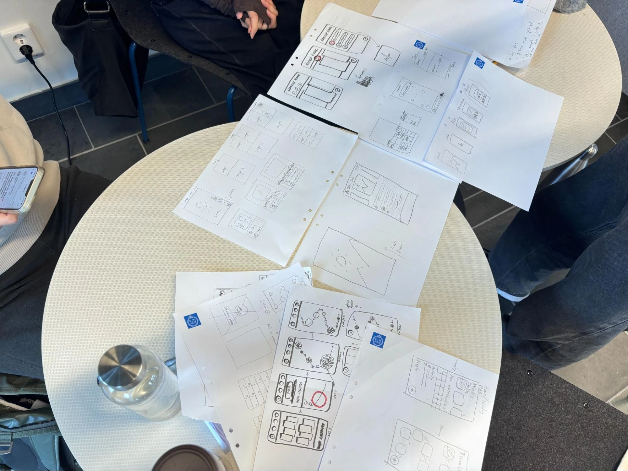 Team discussing wireframes